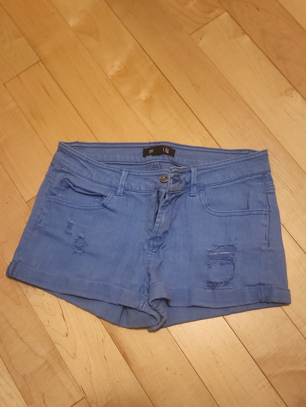 🪻[3/20$] Forever 21 Blue Distressed Denim Shorts